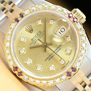 Sale! Rolex Ladies Ruby 18k Datejust Watch